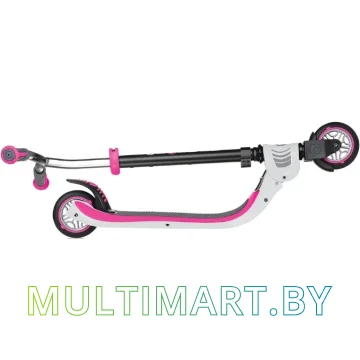 Самокат Globber Flow 125 Foldable (бело-розовый) картинка 3